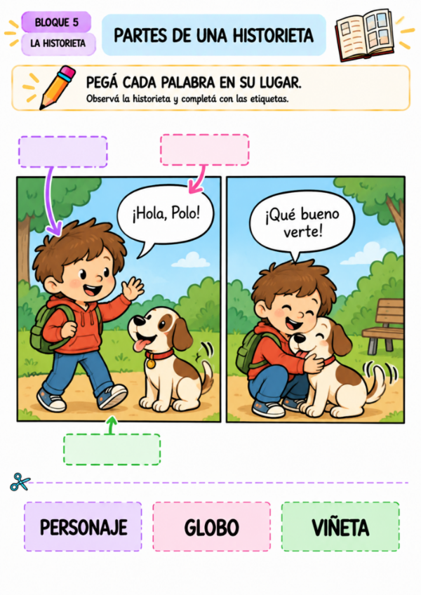 Producto - LEO, UNO Y ESCRIBO: Cuadernillo de Alfabetización Inicial y Recortables - 12