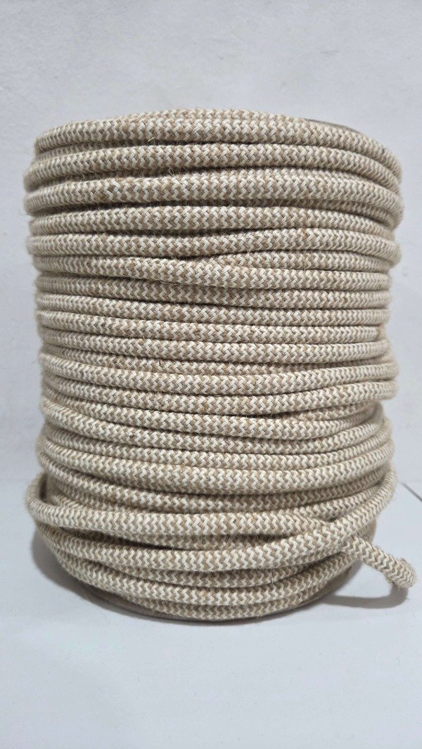 Producto - Cordon de YUTE y CRUDO  trenzado 6mm