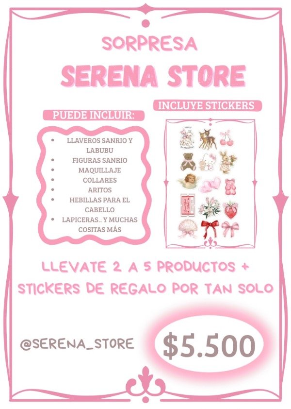 Producto - Bolsitas Sorpresa Serena Store