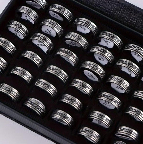 Producto - Anillos Clásico Franja Anti Estress - 2