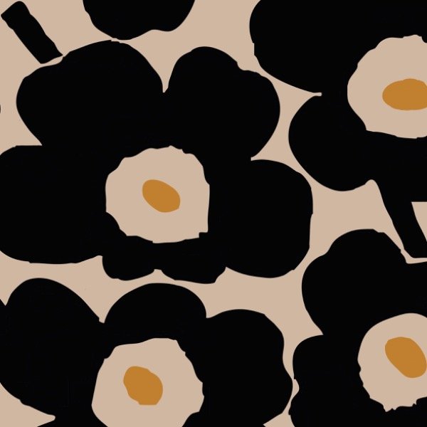 Producto - Simil N. - Unikko negro y naranja XL