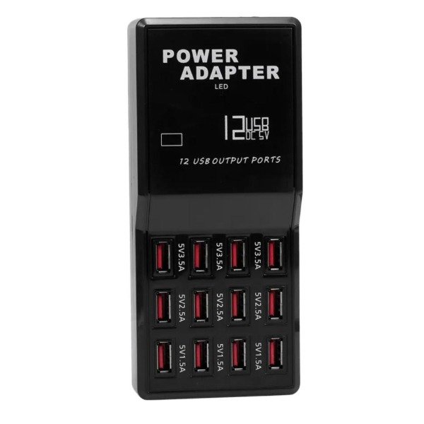 Producto - ZAPATILLA ESTACION DE CARGA USB A 220V, CON 12 ENTRADAS USB