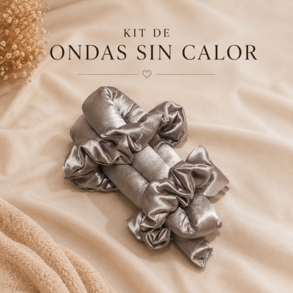 Producto - Kit de Ondas Sin Calor de Satén - Rizador para Dormir Más 2 Scrunchies - 5