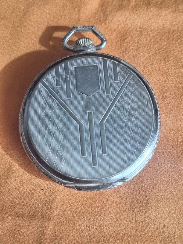 Producto - Reloj de bolsillo Louis Roskopf. caja diseño Art Deco de Niquel y Cromo.