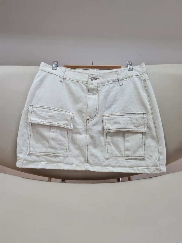 Producto - Pollera cargo white