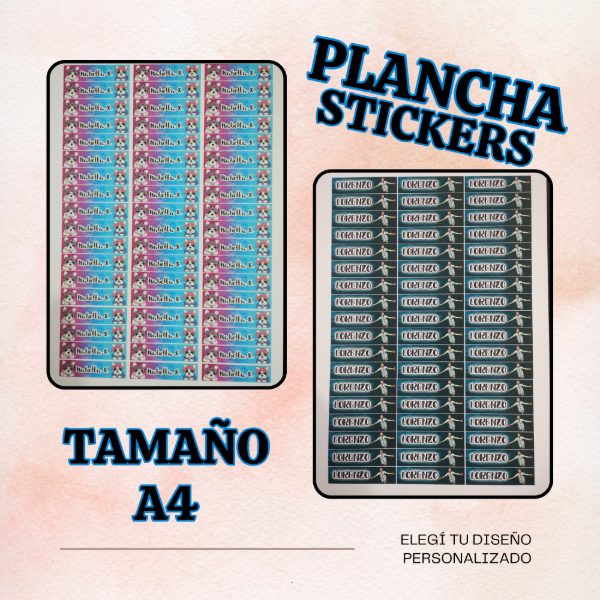 Producto - Stickers Plancha A4