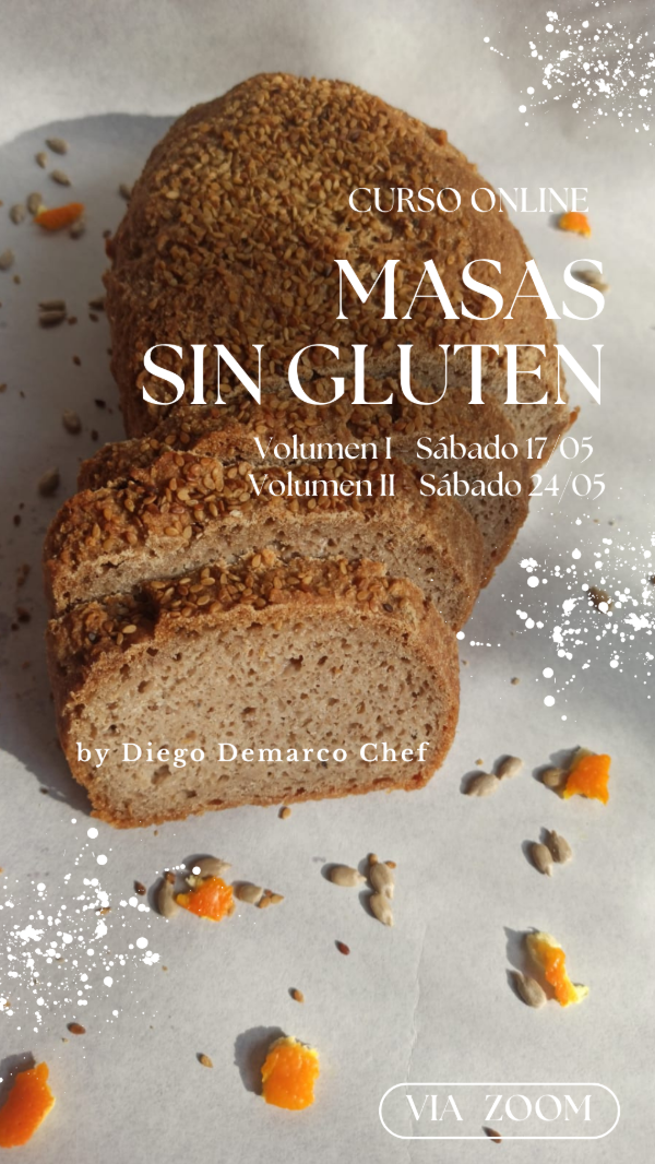 Producto - Curso de Masas si Gluten - 2 clases - 19 y 26 de JULIO -