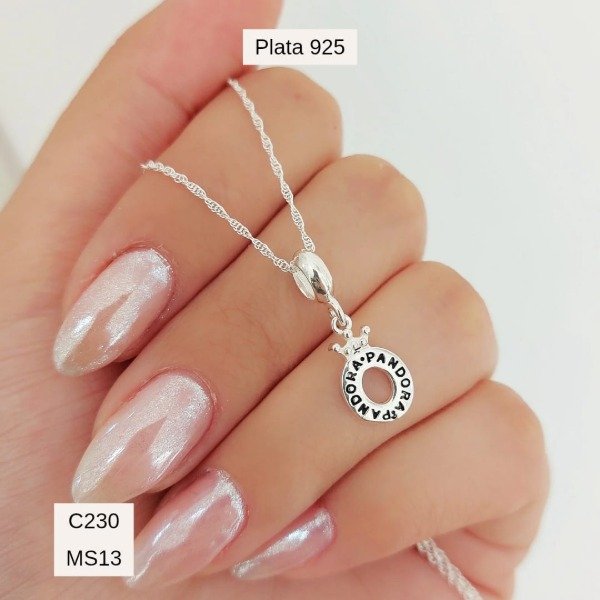 Producto - Cadena tourbillon y dije charms pandora