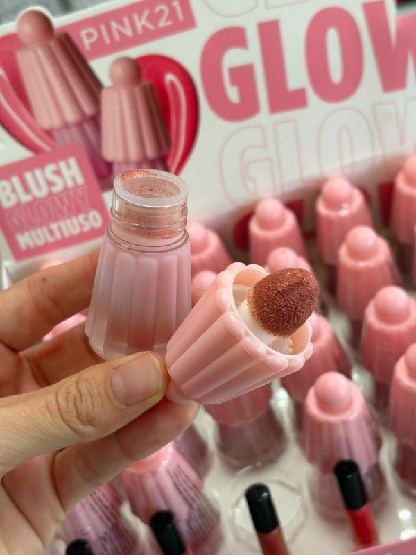 Producto - CAJA X24U RUBOR MULTIUSO CON DESTELLOS PERLADOS PINK21