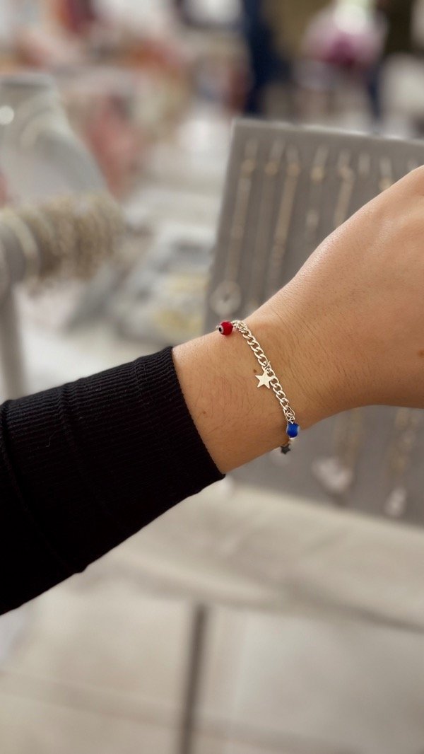 Producto - Pulsera lucky acero blanco