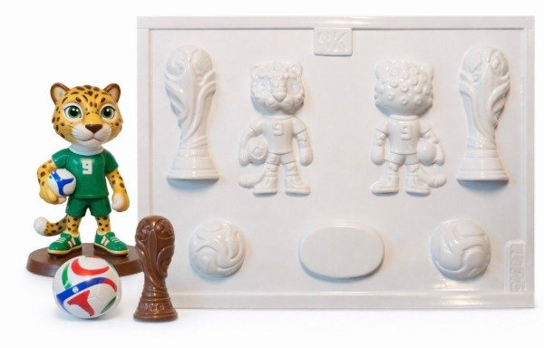 Producto - PLACA CHOCOLATE PLASTICA  MASCOTA DEL MUNDIAL 2207 - 1