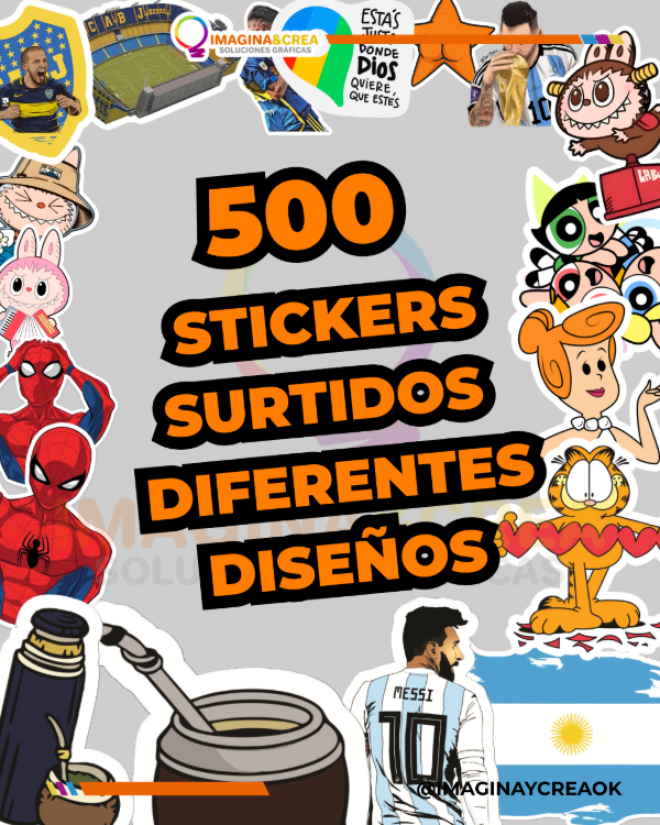 Producto - Pack Mayorista 500+ Stickers
