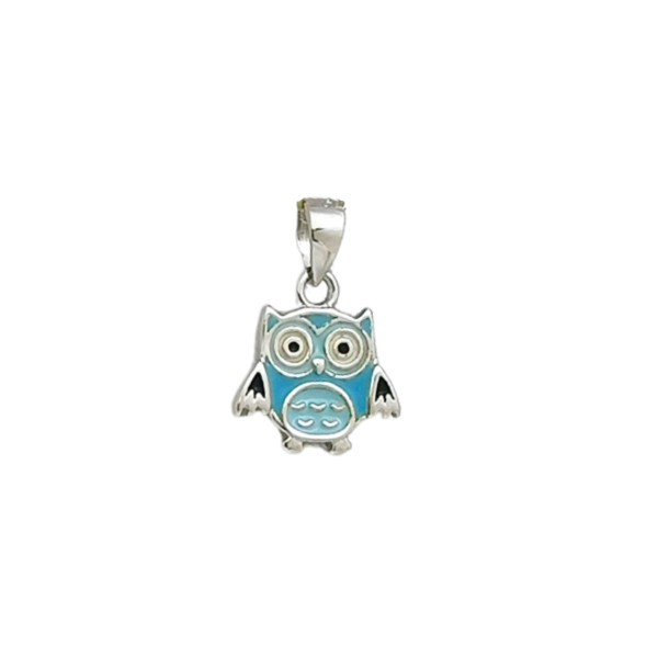 Producto - Dije Búho Celeste Plata 925