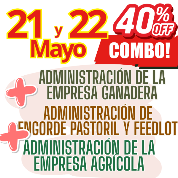 Producto - COMBO 3 CURSOS: Admin Ganadera + Engorde Pastoril y Feedlot + Admin Agrícola