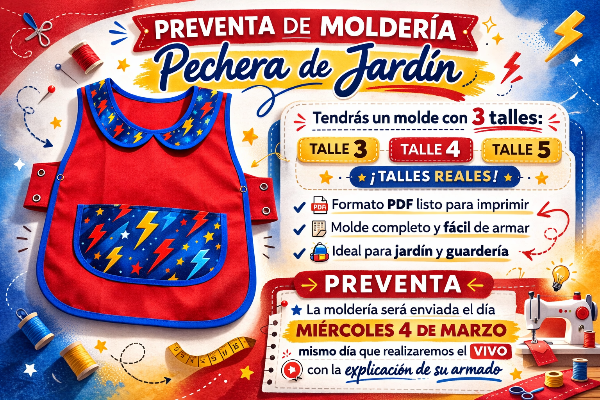 Producto - PREVENTA - Pecheras de Jardín y guarderia