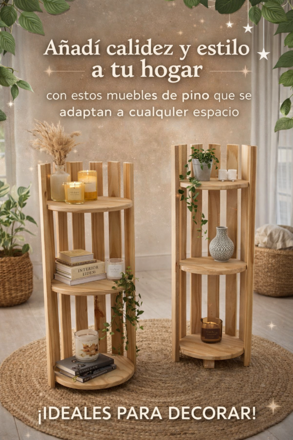 Producto - ESTANTERIA  DE PINO IDEAL PARA DECO