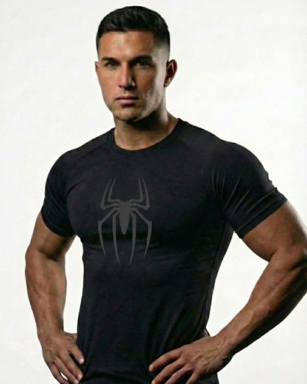 Producto - REMERA COMPRESIÓN SPIDERMAN NEGRA