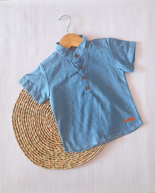 Producto - Camisa Jean Denim Celeste Varón