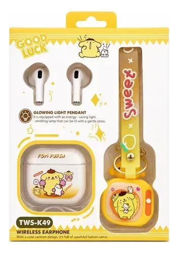 Producto - Auriculares inalambricos Bluetooth con Llavero - Pompompurin - 0