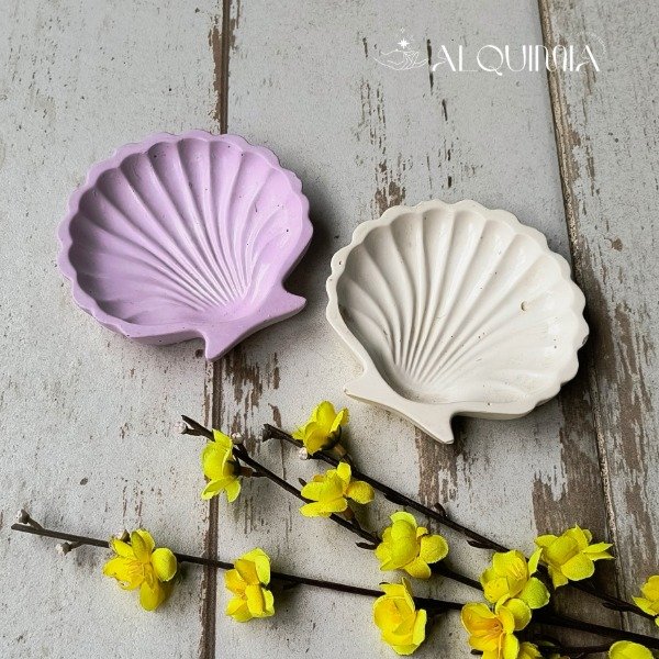 Producto - Jabonera Ostra con Guante exfoliante