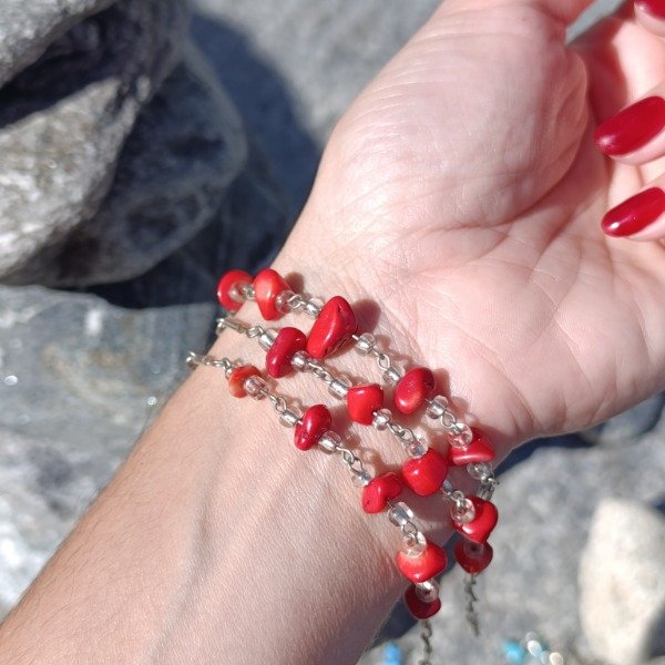 Producto - Pulsera alpaca y piedritas naturales - 3