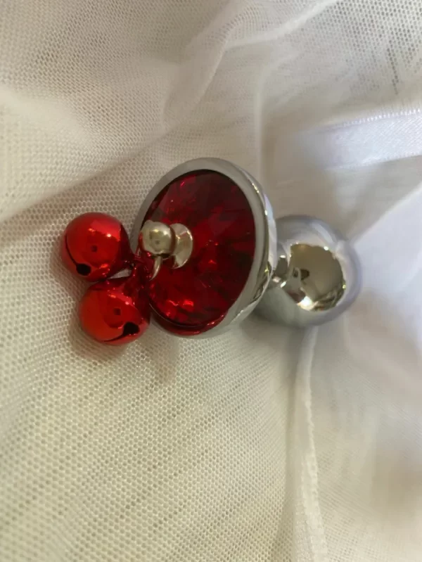 Producto - SEXA PLUG DE ACERO CHICO ROJO CON CASCABEL - 2