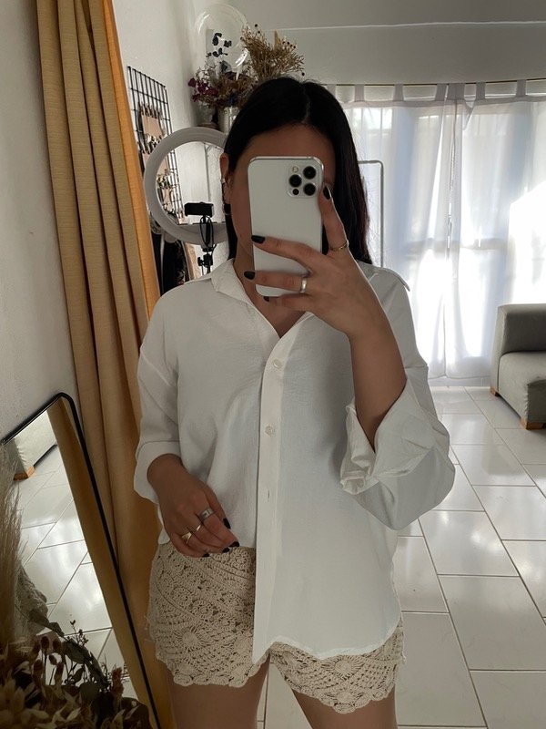 Producto - Camisa lino Blanca oversize