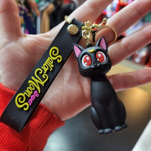Producto - LLAVERO DE GOMA LUNA CAT BLACK SAILOR MOON