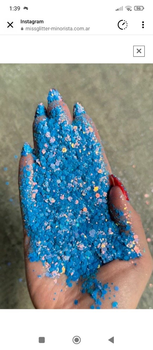 Producto - Glitter neon celeste