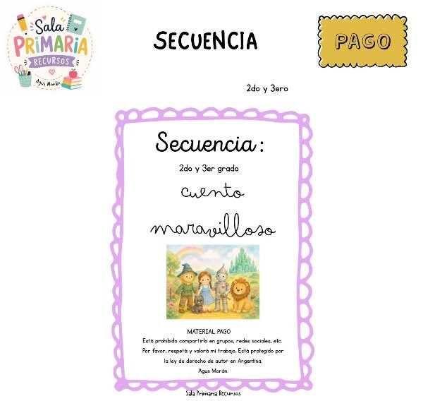 Producto - Cuento maravilloso, 2do y 3er grado