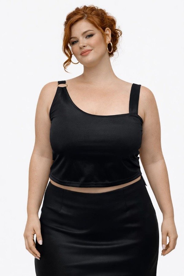 Producto - Top Negro hombro argolla