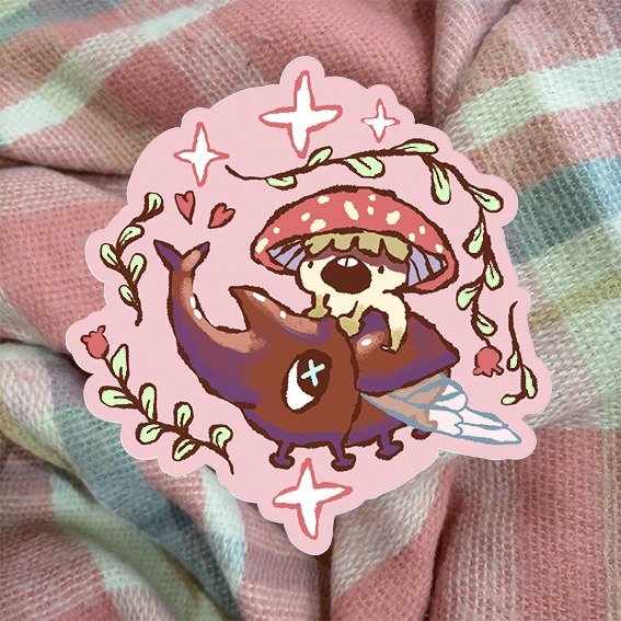 Producto - sticker vinilo frost "escarabajo a la carga"