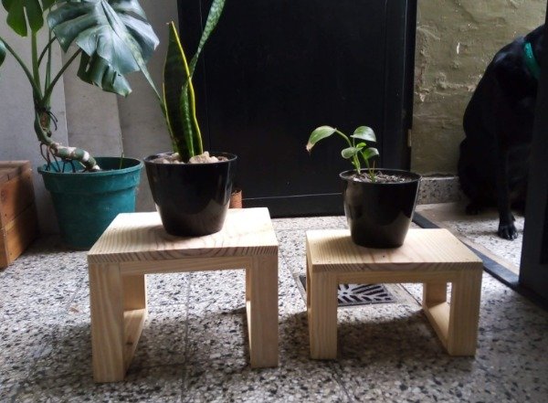 Producto - Soportes de madera para macetas ( combo x 2) - 1