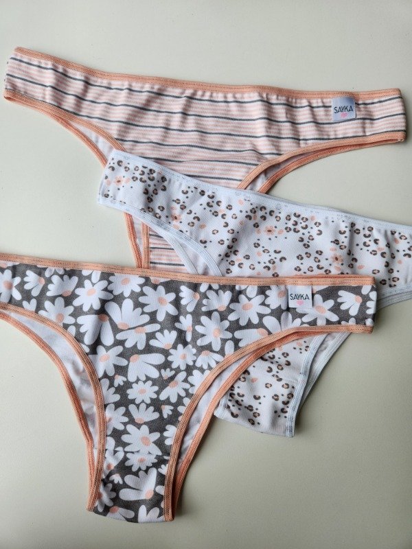 Producto - Pack x3 vedetinas de algodón estampadas - 10201