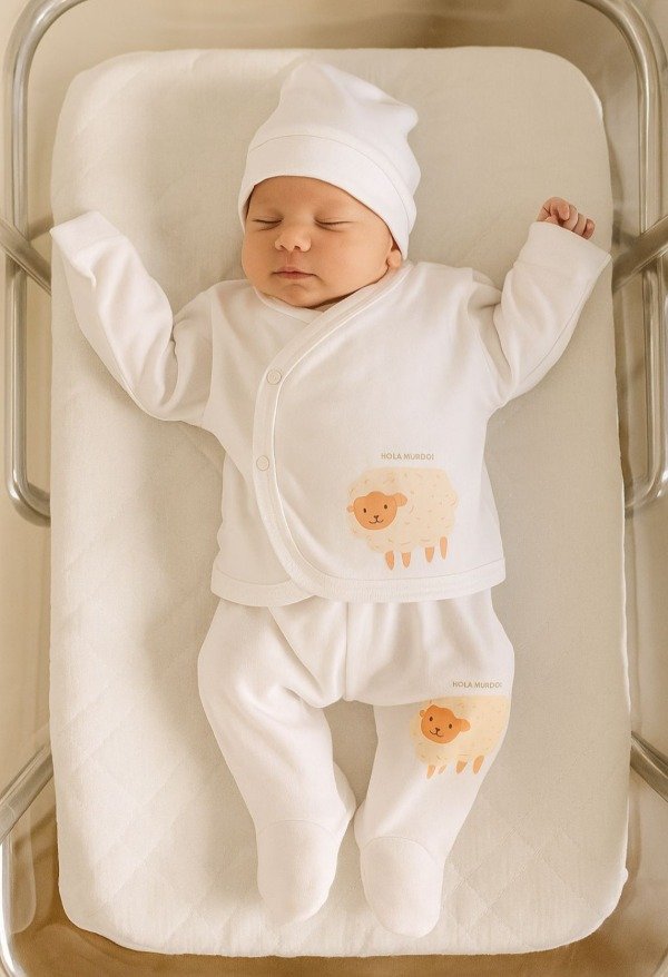 Producto - AJUAR OVEJA HOLA MUNDO BLANCO - transferencia 13.940