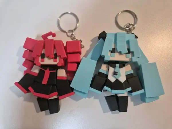 Producto - HATSUNE MIKU y KASANE TETO - Llavero 3D c/articulación (Por unidad) - 5