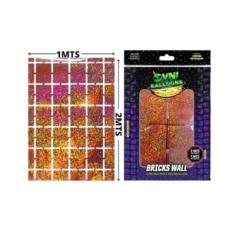 Producto - CORTINA OVNI CUADRADITOS  HOLOGRAFICA (2.00 X1.00 MTS ) (ELEGIR COLOR)