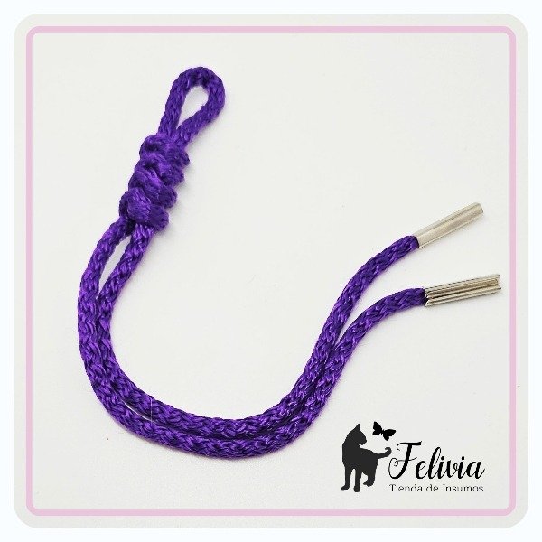 Producto - Cordón c/puntera de metal. Violeta