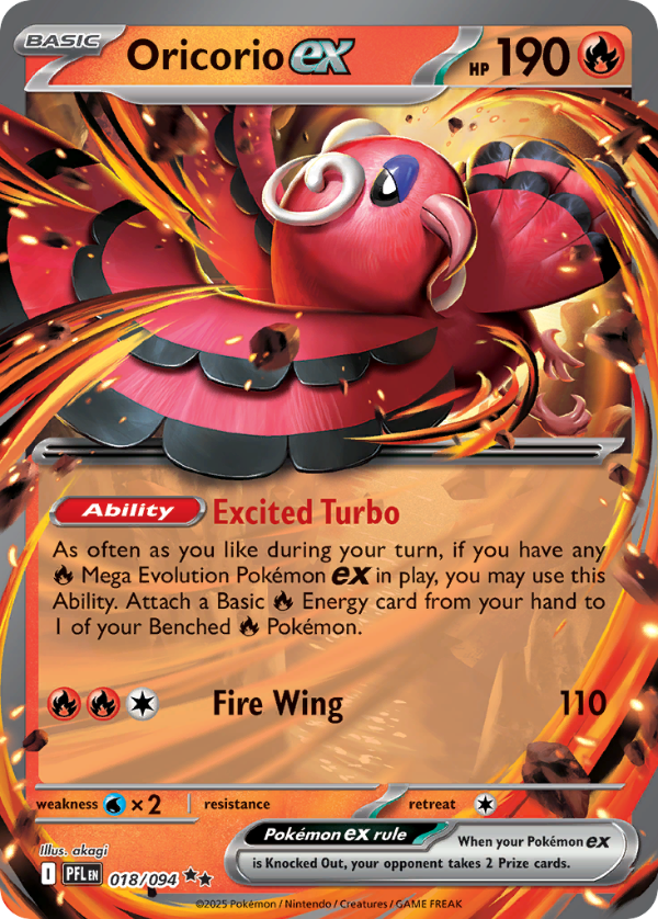 Producto - Pokemon Phantasmal flames Oricorio ex 018/94