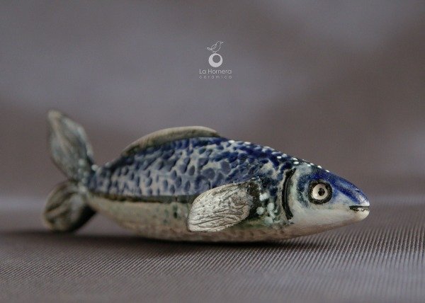 Producto - Escultura De Pez De Cerámica Hecha A Mano Pieza Única Arte - 3