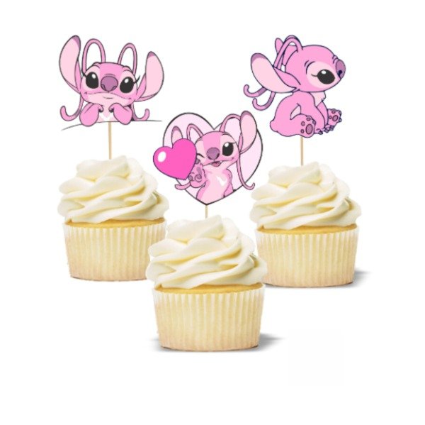 Producto - Topper cupcake silueta x 6 Ángel Stitch