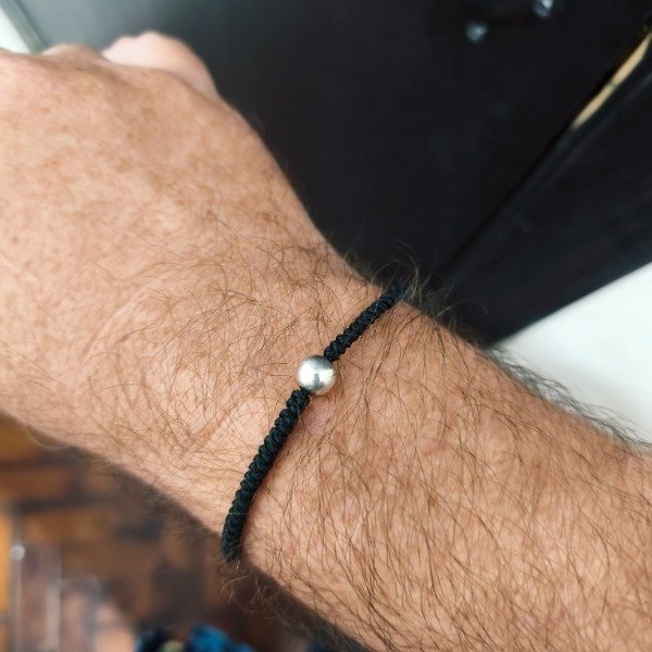 Producto - Pulsera macramé plata (#379)