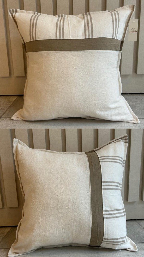 Producto - Almohadon Biege con Rayas