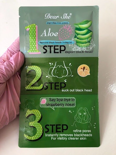 Producto - Mascarilla 3 pasos/ 3pcs puntos negros con aloe vera - Ultra hidratante