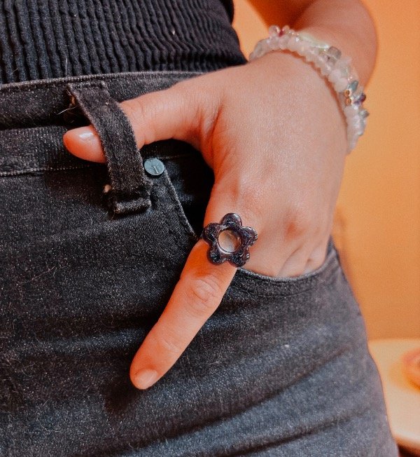 Producto - Anillo regulable Iris pop AQ negro