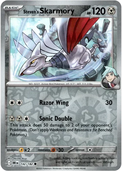 Producto - Steven's Skarmory - 142/182 - Destined Rivals - Reverse Holo