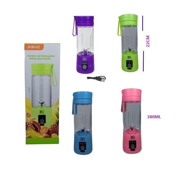 Producto - MINI LICUADORA RECARGABLE 380ML 6 ASPAS