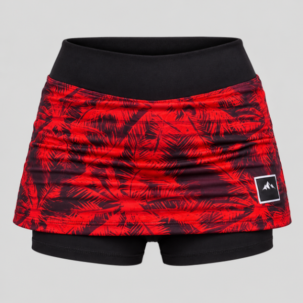 Producto - Pollera con Short Deportivo Modelo AerisFlex Roja - 0