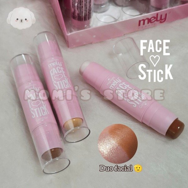 Producto - Stick dúo: contorno/corrector + iluminador Mely "Face Stick"