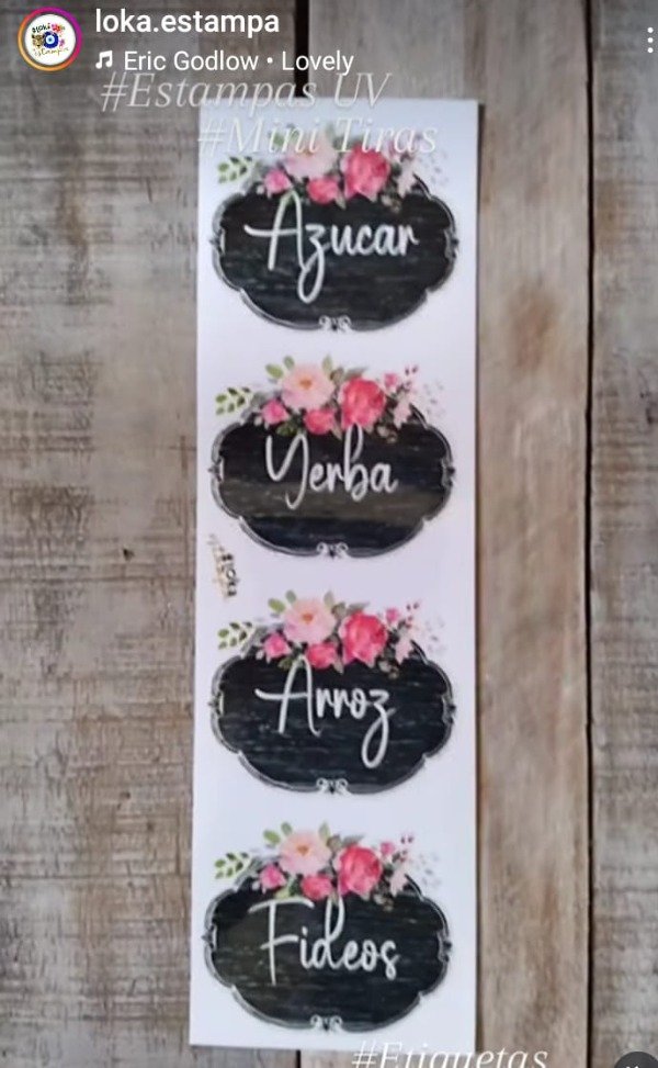 Producto - UV Tiras 8x28cm Etiquetas